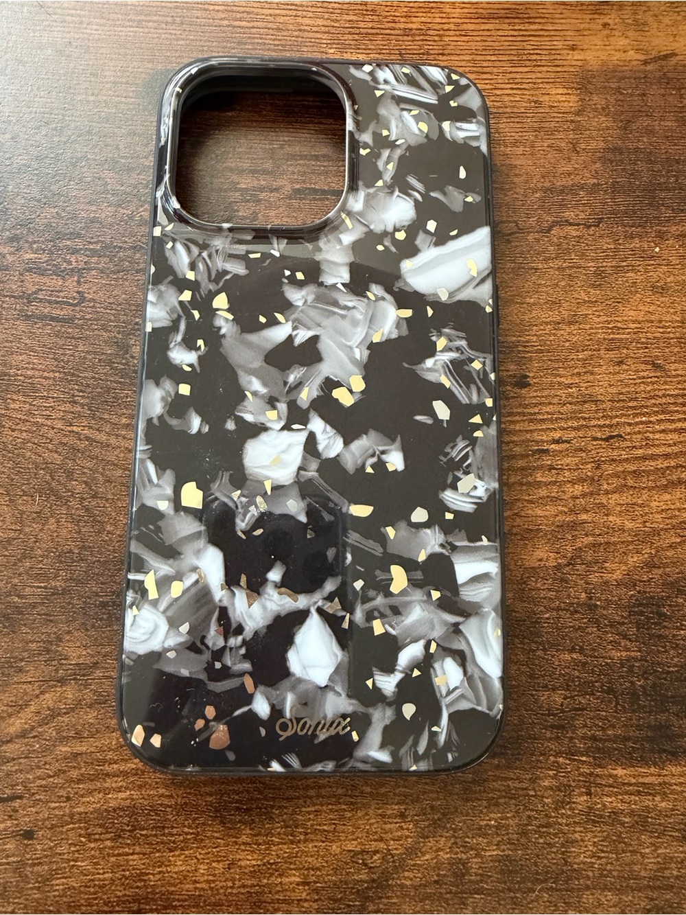 Sonix Black White Marble & Gold Fleck iPhone 15 Pro Max Case